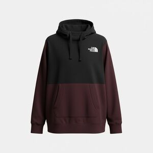 The North Face Men's Black and Maroon Hoodie